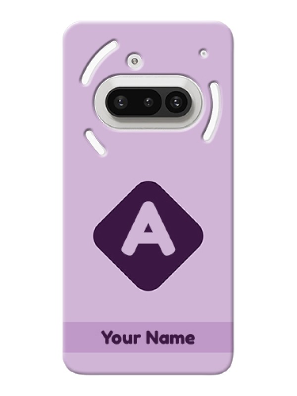 Custom Nothing Phone 3A 5G Custom Hard Phone Case - Custom Letter In Curved Badge Design