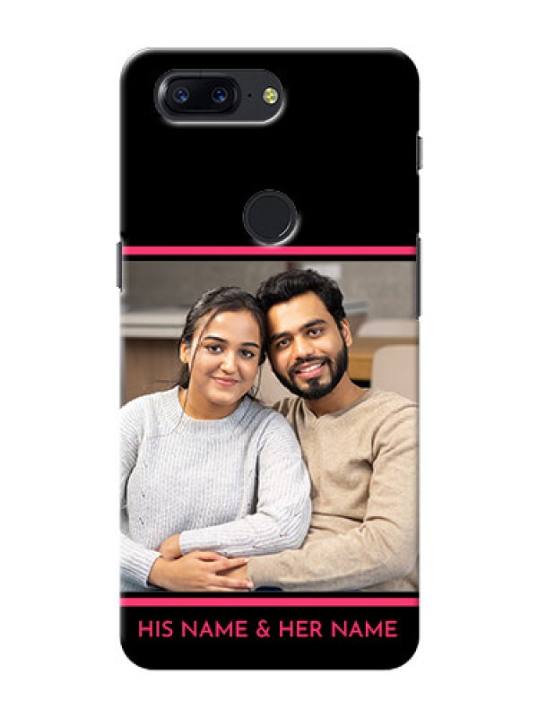 Custom One Plus 5T Photo With Text Mobile Case Design