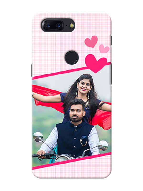 Custom One Plus 5T Pink Design With Pattern Mobile Cover Design