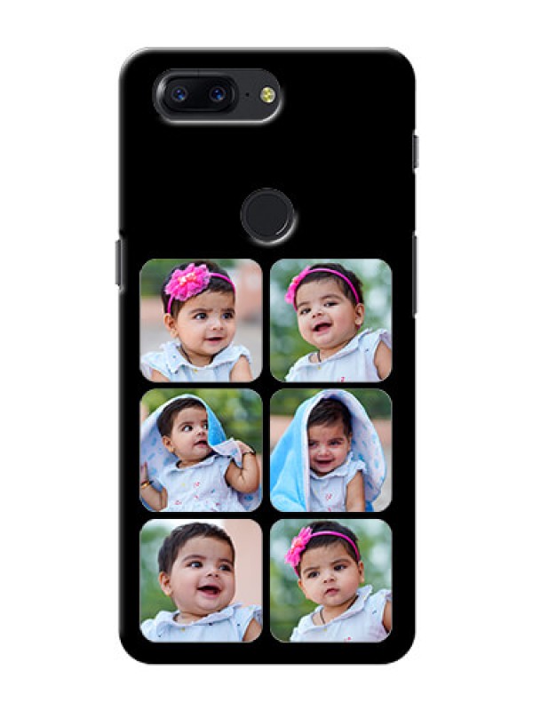 Custom One Plus 5T Multiple Pictures Mobile Back Case Design