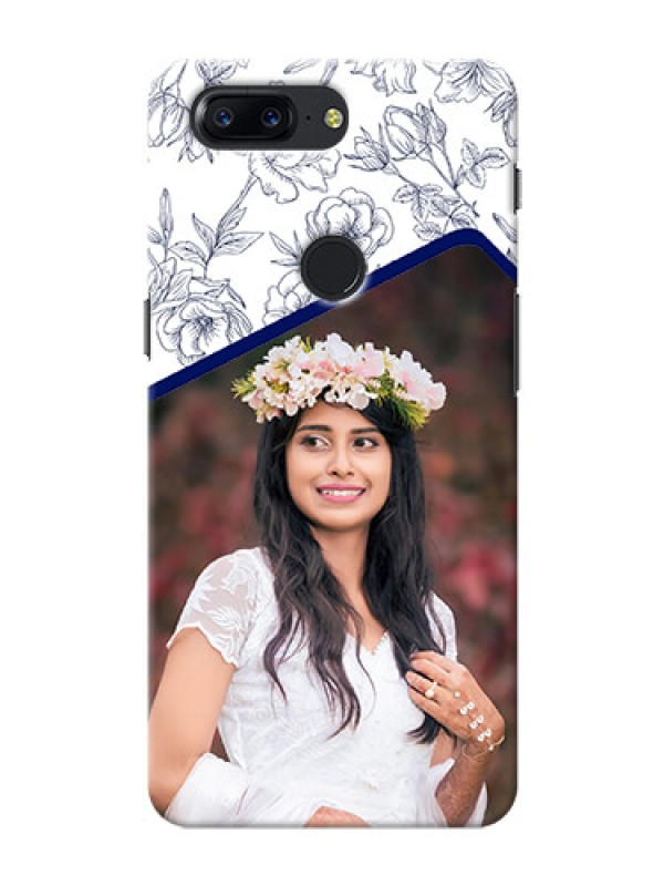 Custom One Plus 5T Floral Design Mobile Cover Design