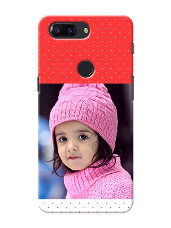 Custom One Plus 5T Red Pattern Mobile Case Design