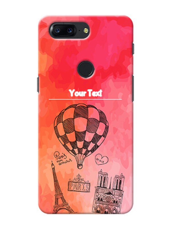 Custom One Plus 5T abstract painting with paris theme Design