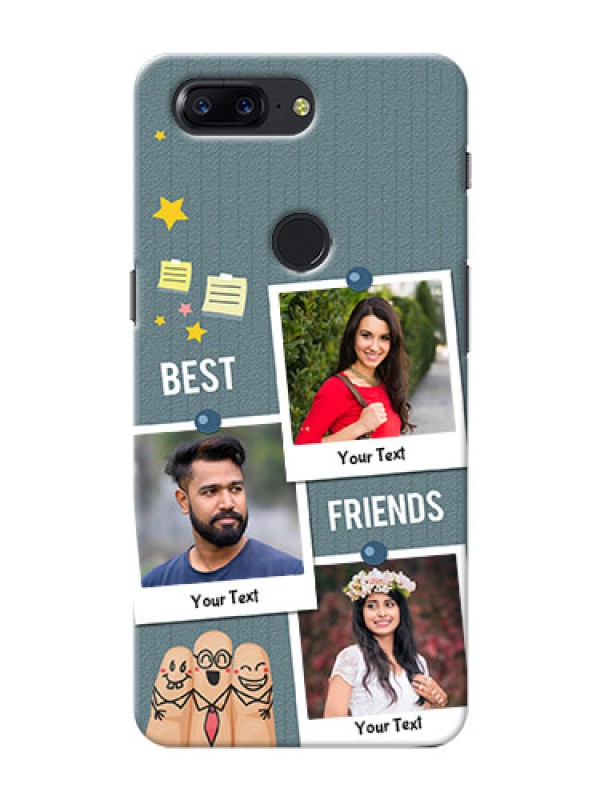 Custom One Plus 5T 3 image holder with sticky frames and friendship day wishes Design