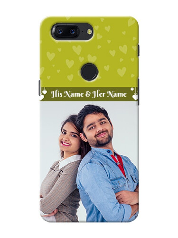 Custom One Plus 5T you and me design with hanging hearts Design