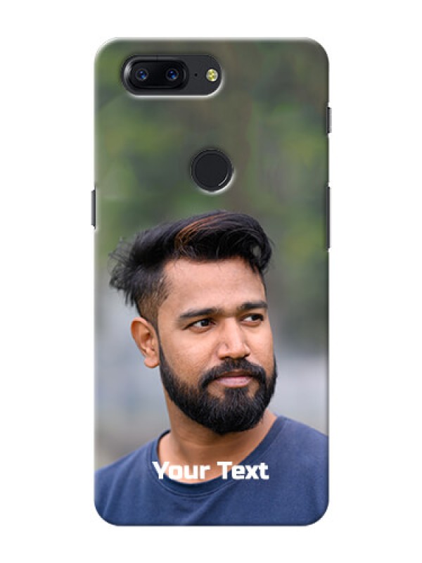 Custom One Plus 5T Mobile Cover: Photo with Text