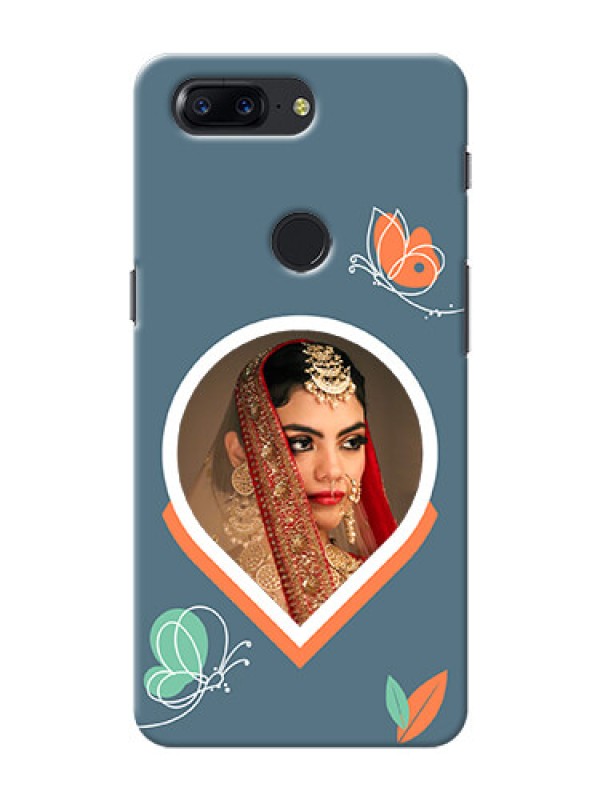 Custom OnePlus 5T Custom Mobile Case with Droplet Butterflies Design
