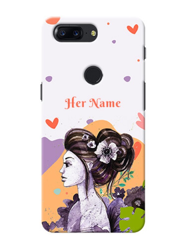 Custom OnePlus 5T Custom Mobile Case with Woman And Nature Design