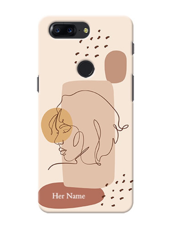 Custom OnePlus 5T Custom Phone Covers: Calm Woman line art Design