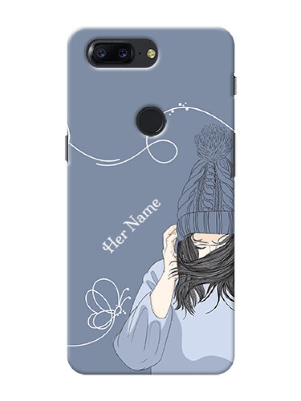 Custom OnePlus 5T Custom Mobile Case with Girl in winter outfit Design