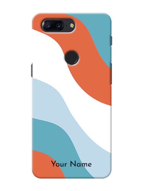 Custom OnePlus 5T Mobile Back Covers: coloured Waves Design