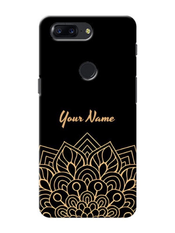 Custom OnePlus 5T Back Covers: Golden mandala Design