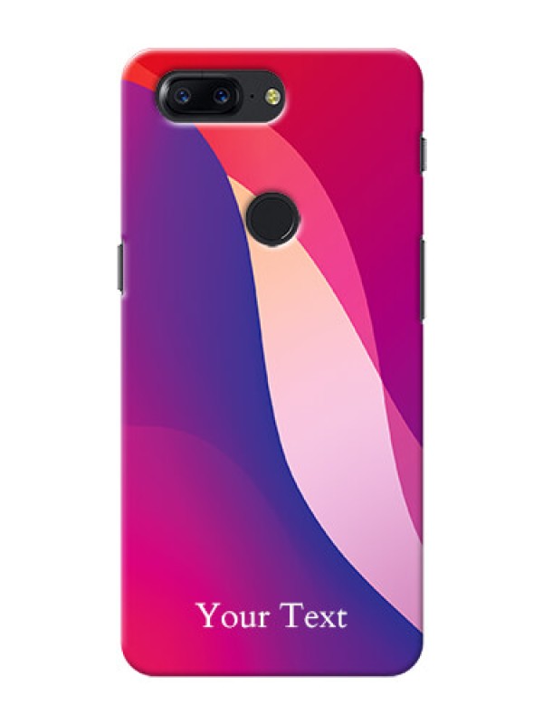 Custom OnePlus 5T Mobile Back Covers: Digital abstract Overlap Design