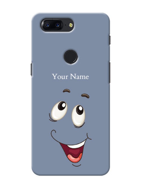 Custom OnePlus 5T Phone Back Covers: Laughing Cartoon Face Design