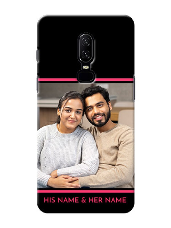 Custom One Plus 6 Photo With Text Mobile Case Design