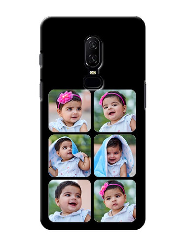 Custom One Plus 6 Multiple Pictures Mobile Back Case Design