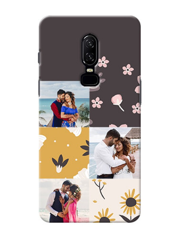 Custom One Plus 6 3 image holder with florals Design