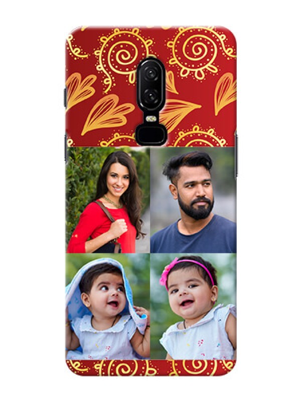 Custom One Plus 6 4 image holder with mandala traditional background Design
