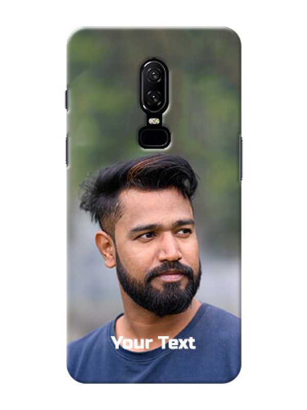 Custom One Plus 6 Mobile Cover: Photo with Text