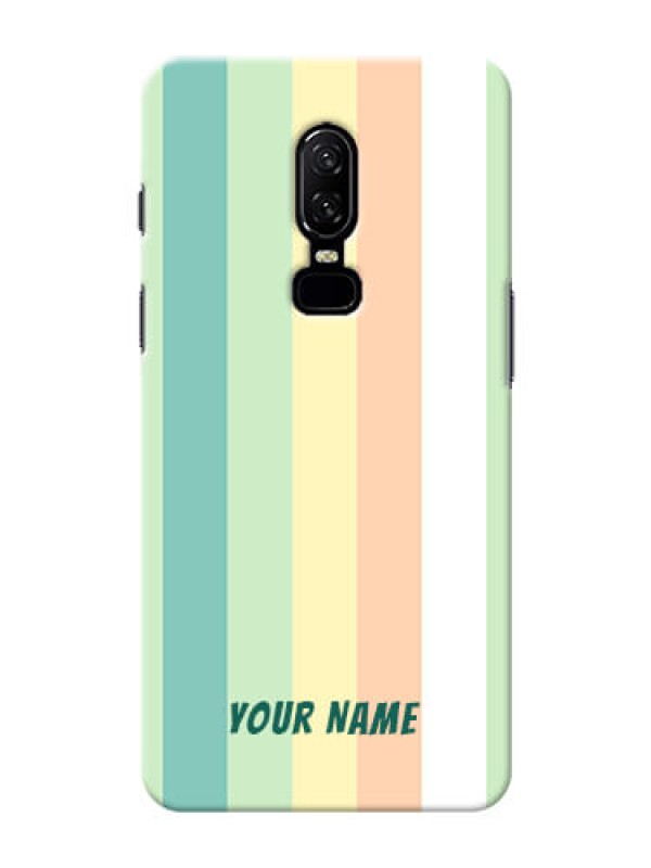 Custom OnePlus 6 Back Covers: Multi-colour Stripes Design