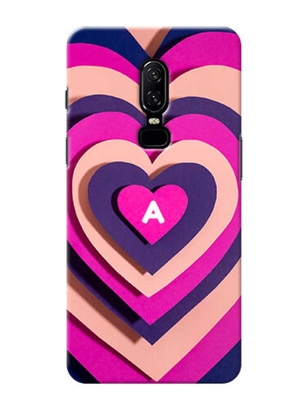 Custom OnePlus 6 Custom Mobile Case with Cute Heart Pattern Design