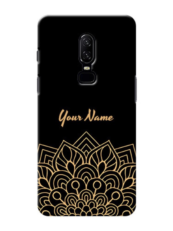 Custom OnePlus 6 Back Covers: Golden mandala Design