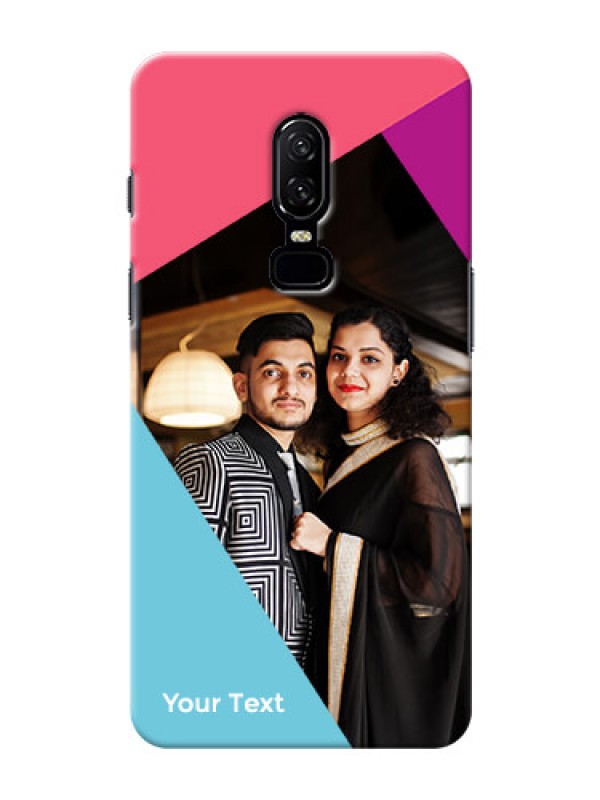 Custom OnePlus 6 Custom Phone Cases: Stacked Triple colour Design