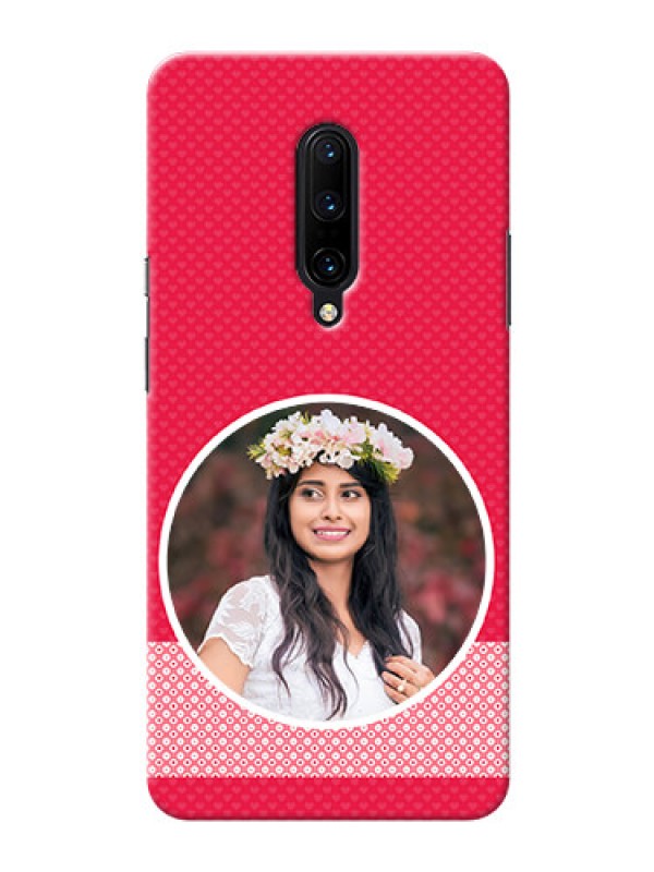 Custom OnePlus 7 Pro Mobile Covers Online: Pink Pattern Design