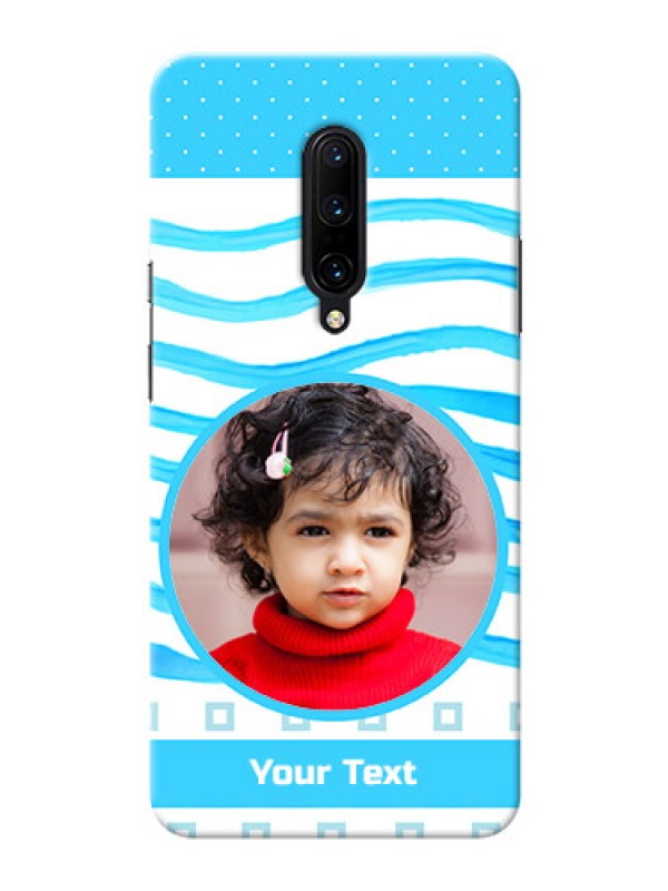 Custom OnePlus 7 Pro phone back covers: Simple Blue Case Design