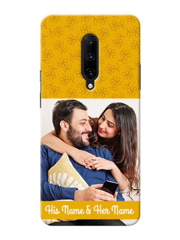 Custom OnePlus 7 Pro mobile phone covers: Yellow Floral Design