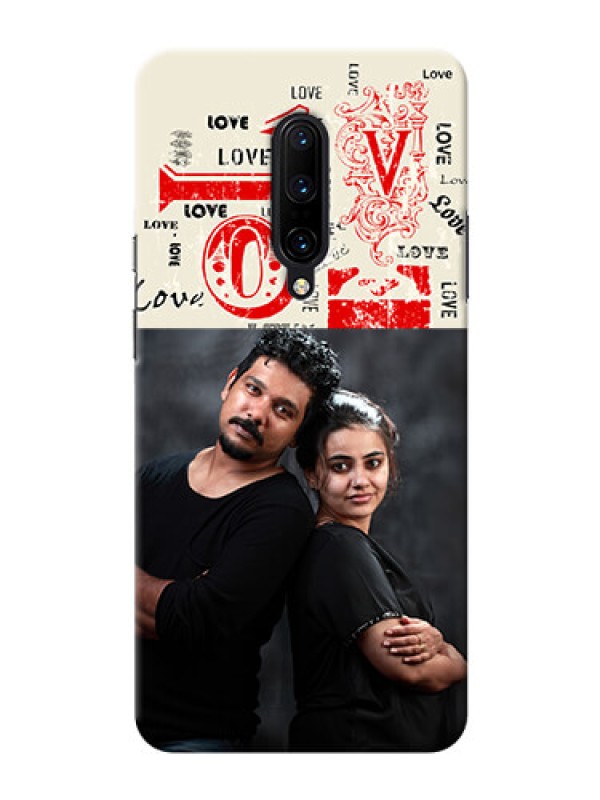 Custom OnePlus 7 Pro mobile cases online: Trendy Love Design Case