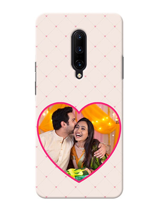 Custom OnePlus 7 Pro Personalized Mobile Covers: Heart Shape Design
