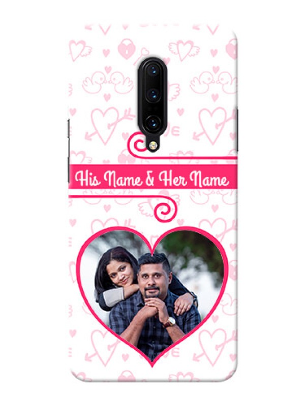 Custom OnePlus 7 Pro Personalized Phone Cases: Heart Shape Love Design