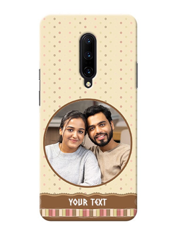Custom OnePlus 7 Pro Mobile Cases: Brown Dotted Mobile Case Design