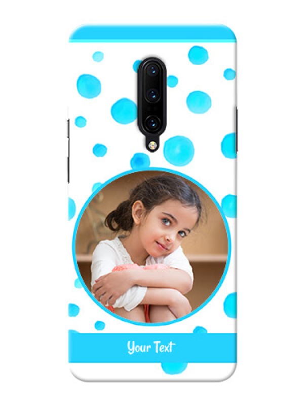 Custom OnePlus 7 Pro Custom Phone Covers: Blue Bubbles Pattern Design