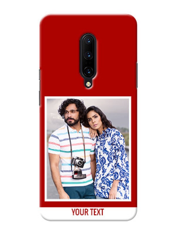 Custom OnePlus 7 Pro mobile phone covers: Simple Red Color Design