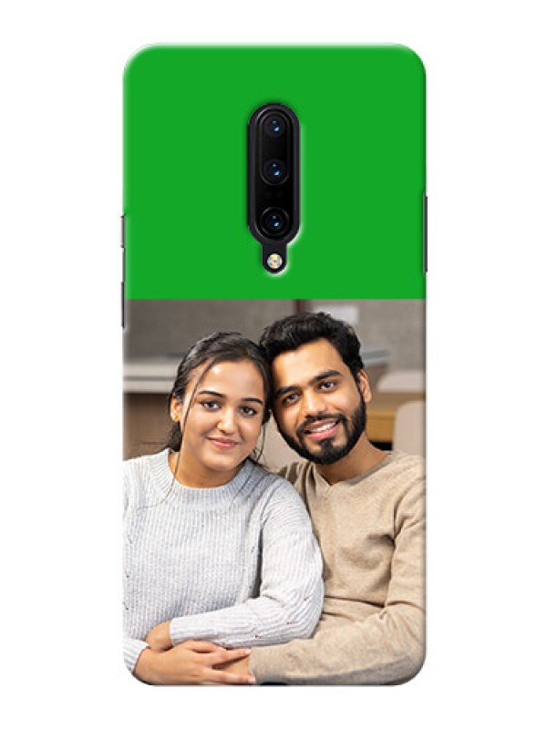 Custom OnePlus 7 Pro Personalised mobile covers: Green Pattern Design