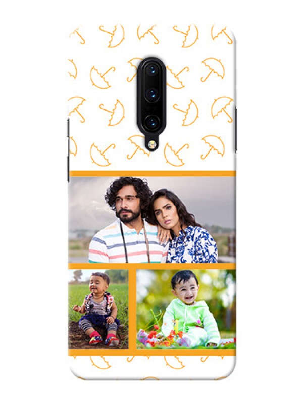Custom OnePlus 7 Pro Personalised Phone Cases: Yellow Pattern Design