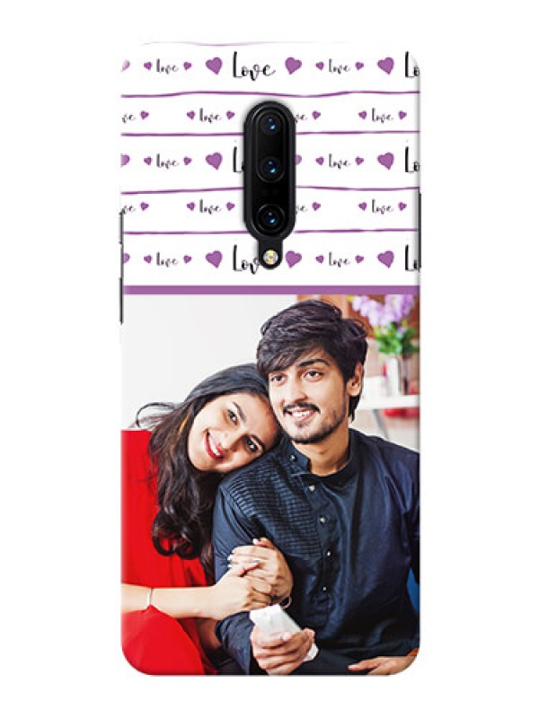 Custom OnePlus 7 Pro Mobile Back Covers: Couples Heart Design