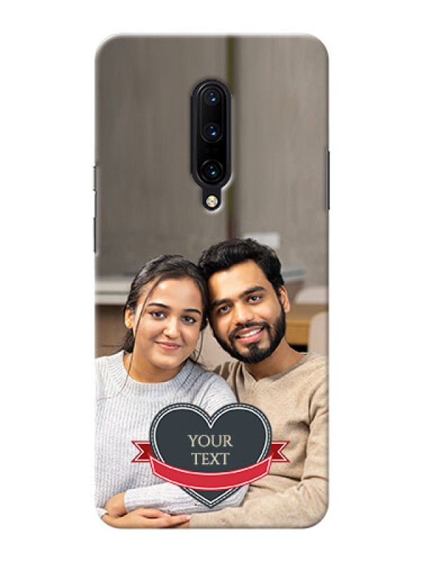 Custom OnePlus 7 Pro mobile back covers online: Just Married Couple Design
