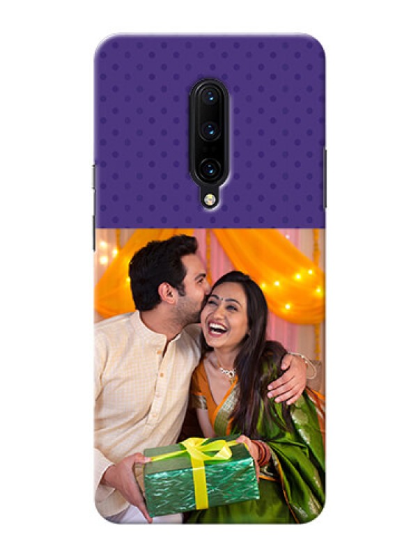 Custom OnePlus 7 Pro mobile phone cases: Violet Pattern Design