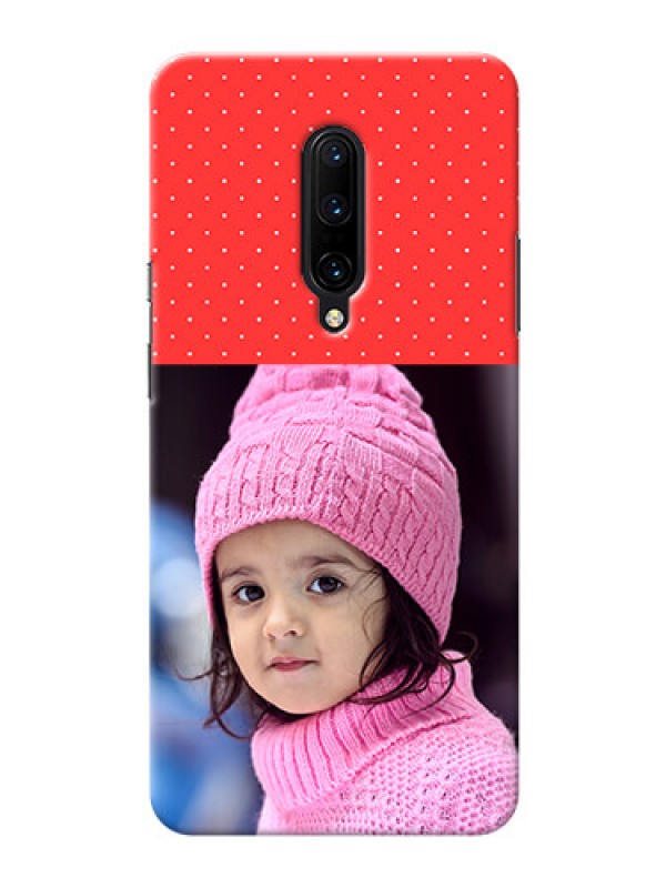 Custom OnePlus 7 Pro personalised phone covers: Red Pattern Design