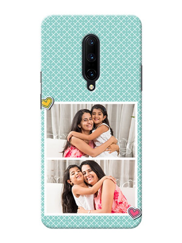 Custom OnePlus 7 Pro Custom Phone Cases: 2 Image Holder with Pattern Design