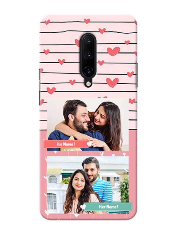 Custom OnePlus 7 Pro custom mobile covers: Photo with Heart Design