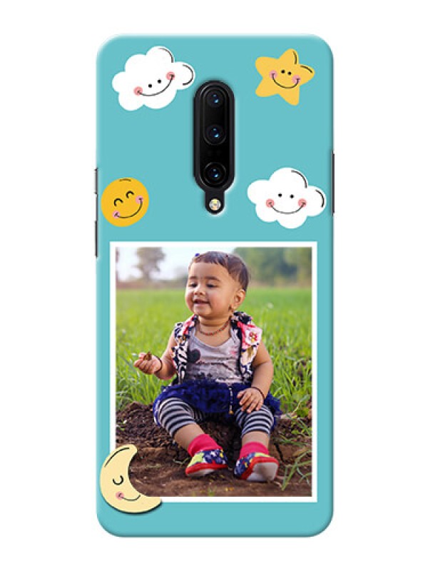 Custom OnePlus 7 Pro Personalised Phone Cases: Smiley Kids Stars Design