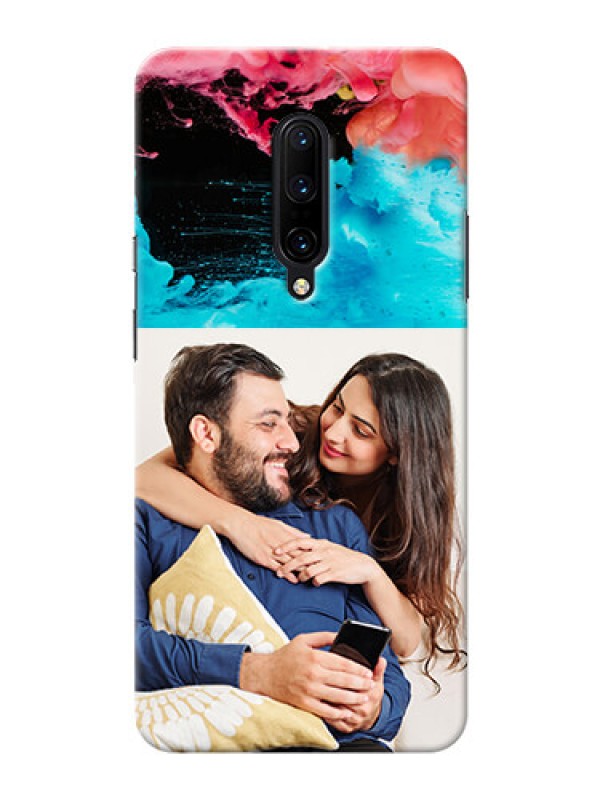 Custom OnePlus 7 Pro Mobile Cases: Quote with Acrylic Painting Design