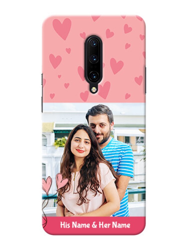 Custom OnePlus 7 Pro phone back covers: Love Design Peach Color