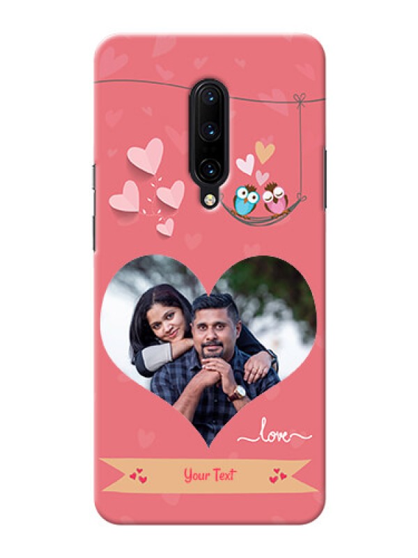 Custom OnePlus 7 Pro custom phone covers: Peach Color Love Design 