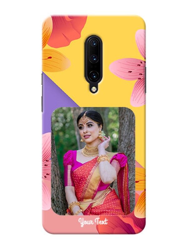 Custom OnePlus 7 Pro Mobile Covers: 3 Image With Vintage Floral Design
