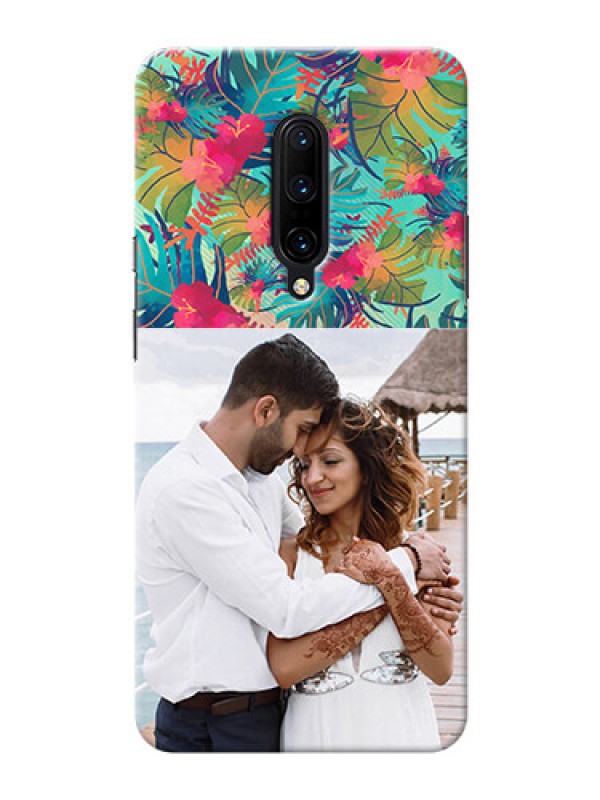 Custom OnePlus 7 Pro Personalized Phone Cases: Watercolor Floral Design